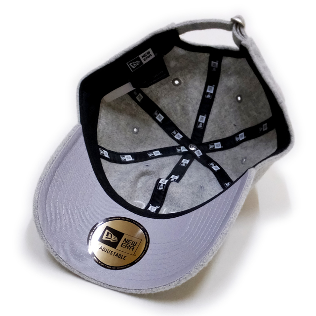 NEW ERA ニューエラ カーブバイザーキャップ 9THIRTY クロスストラップ メルトン NYC グレー×ホワイト 11781556