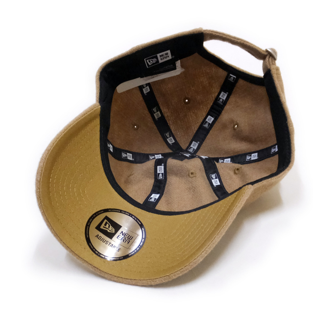 NEW ERA ニューエラ カーブバイザーキャップ 9THIRTY クロスストラップ メルトン NYC キャメル×ホワイト 11781558