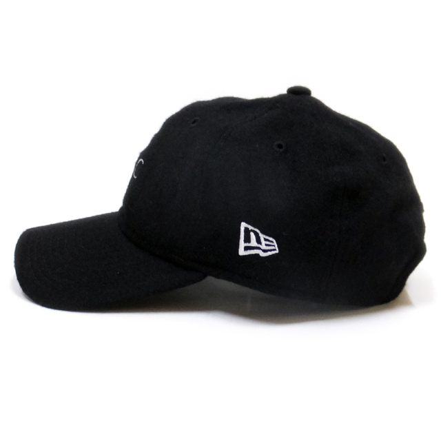 NEW ERA ニューエラ カーブバイザーキャップ 9THIRTY クロスストラップ メルトン NYC ブラック×ホワイト 11781559