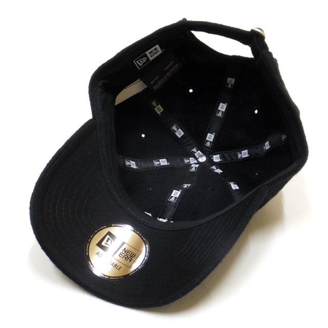 NEW ERA ニューエラ カーブバイザーキャップ 9THIRTY クロスストラップ メルトン NYC ブラック×ホワイト 11781559