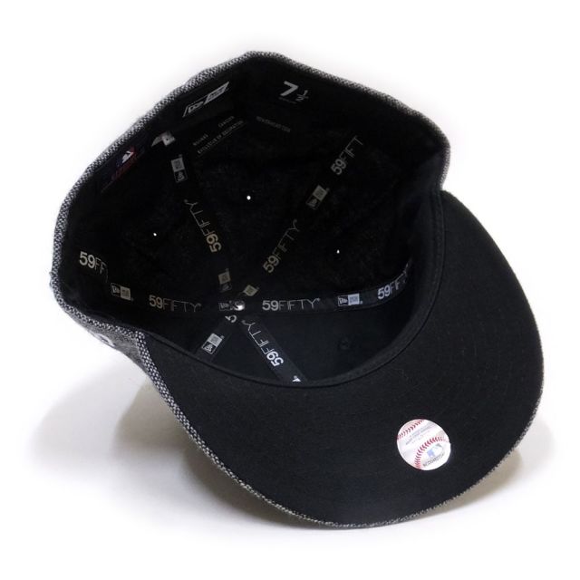 NEW ERA ニューエラ フラットバイザーキャップ 59FIFTY ツイード ニューヨーク・ヤンキース ホワイト/ブラック 11781637
