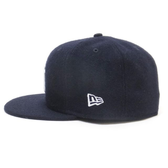 NEW ERA ニューエラ フラットバイザーキャップ 59FIFTY メルトン ニューヨーク・ヤンキース ネイビー×ホワイト 11781657