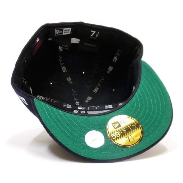 NEW ERA ニューエラ フラットバイザーキャップ 59FIFTY メルトン ニューヨーク・ヤンキース ネイビー×ホワイト 11781657