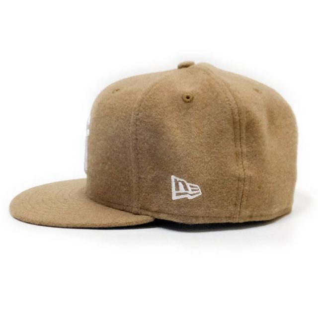 NEW ERA ニューエラ フラットバイザーキャップ 59FIFTY メルトン ニューヨーク・ヤンキース キャメル×ホワイト 11781659