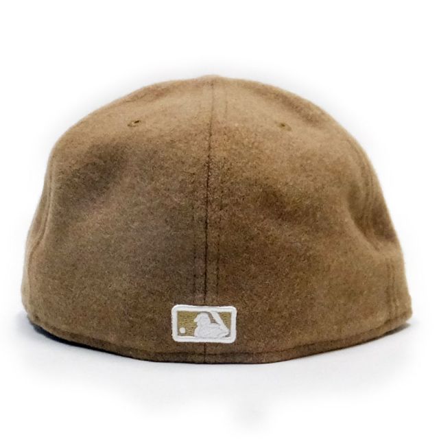 NEW ERA ニューエラ フラットバイザーキャップ 59FIFTY メルトン ニューヨーク・ヤンキース キャメル×ホワイト 11781659