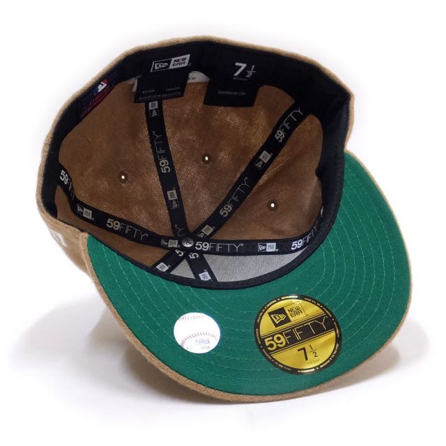 NEW ERA ニューエラ フラットバイザーキャップ 59FIFTY メルトン ニューヨーク・ヤンキース キャメル×ホワイト 11781659