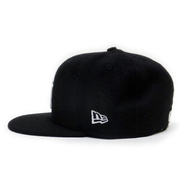 NEW ERA ニューエラ フラットバイザーキャップ 59FIFTY メルトン ニューヨーク・ヤンキース ブラック×ホワイト 11781660