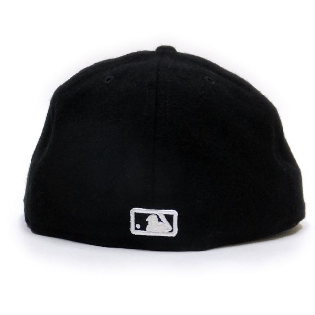 NEW ERA ニューエラ フラットバイザーキャップ 59FIFTY メルトン ニューヨーク・ヤンキース ブラック×ホワイト 11781660