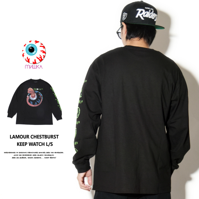 MISHKA ミシカ 長袖Tシャツ LAMOUR CHESTBURST KEEP WATCH L/S FM181301LS