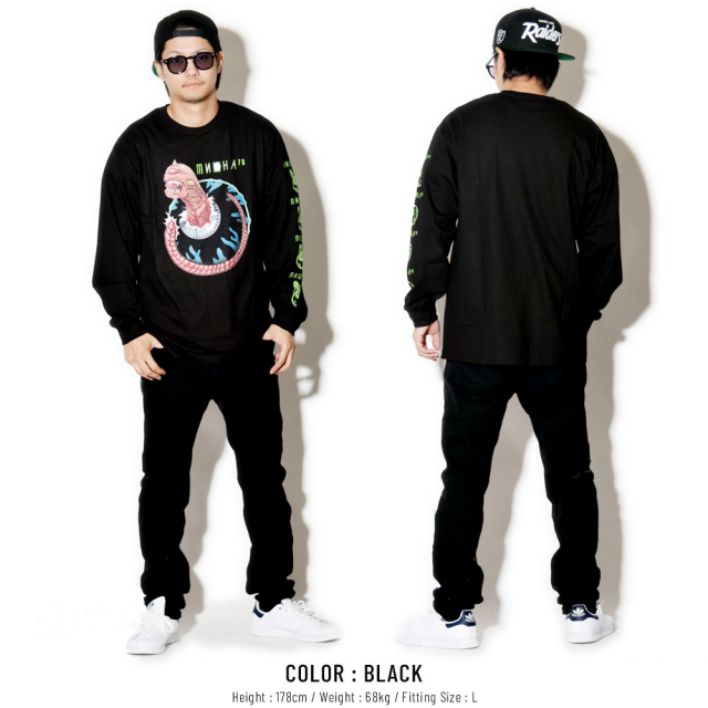 MISHKA ミシカ 長袖Tシャツ LAMOUR CHESTBURST KEEP WATCH L/S FM181301LS