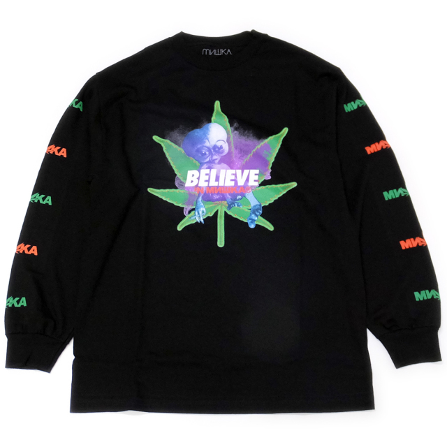 MISHKA ミシカ 長袖Tシャツ BELIEVEN MISHKA L/S FM181304LS