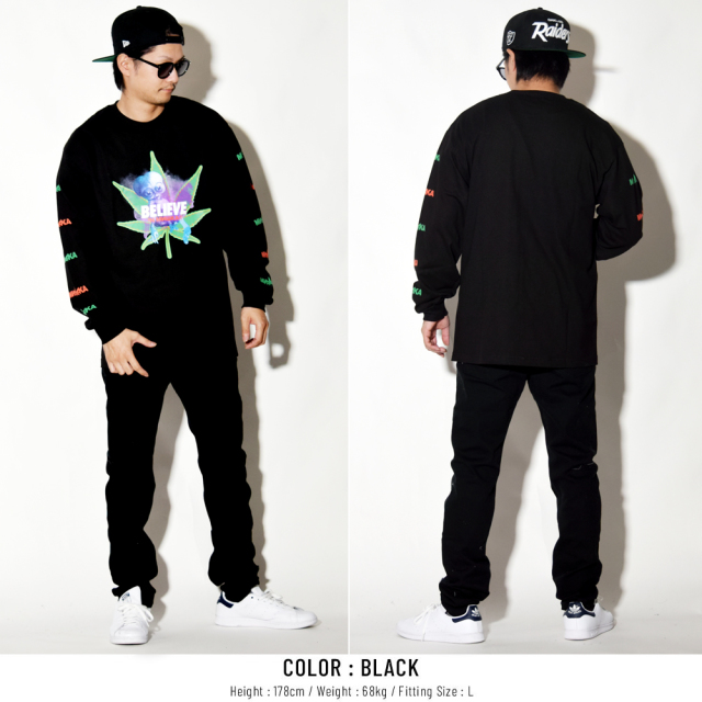 MISHKA ミシカ 長袖Tシャツ BELIEVEN MISHKA L/S FM181304LS
