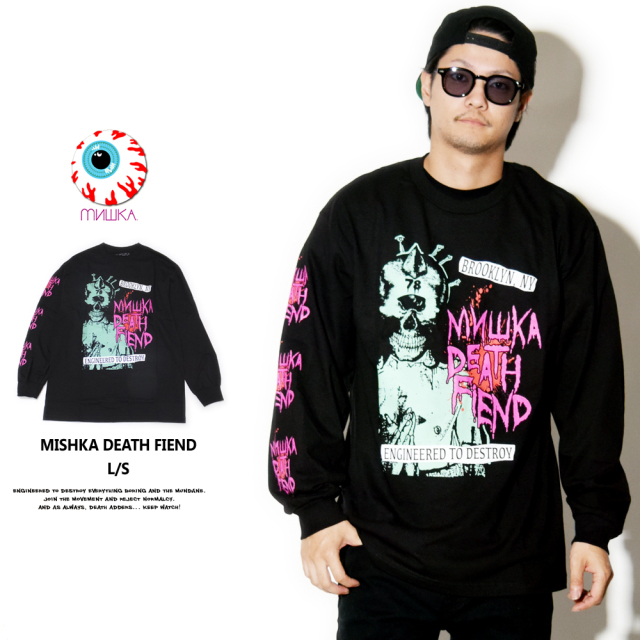 MISHKA ミシカ 長袖Tシャツ MISHKA DEATH FIEND L/S FM181306LS