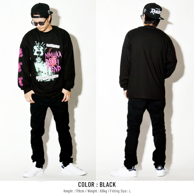 MISHKA ミシカ 長袖Tシャツ MISHKA DEATH FIEND L/S FM181306LS