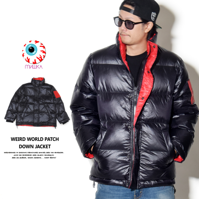 MISHKA ミシカ ダウンジャケット WEIRD WORLD PATCH DOWN JACKET MAW180704