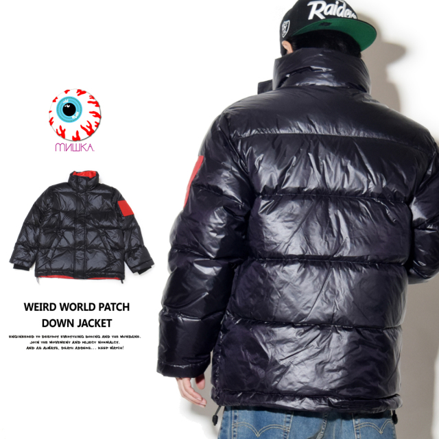 MISHKA ミシカ ダウンジャケット WEIRD WORLD PATCH DOWN JACKET MAW180704