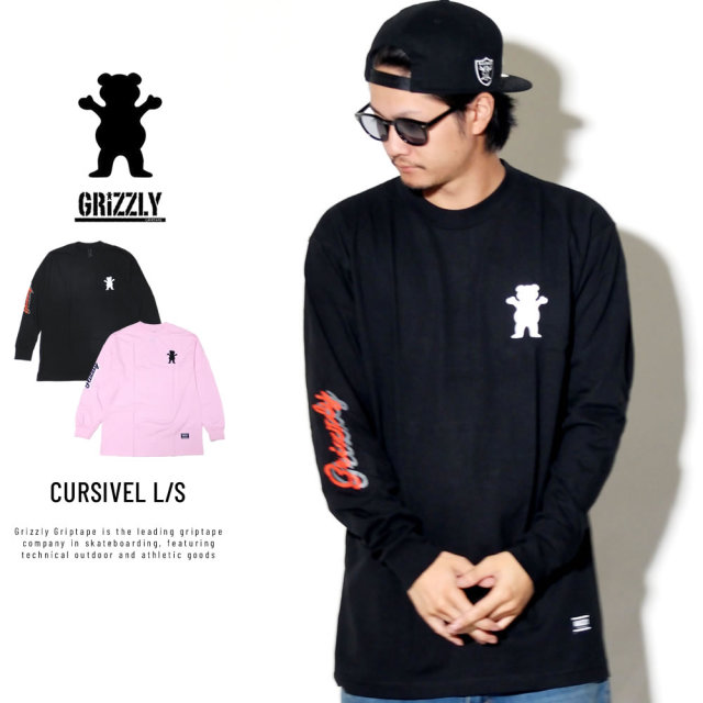 Grizzly Griptape グリズリーグリップテープ 長袖Tシャツ CURSIVEL L/S TEE GMD1802P01