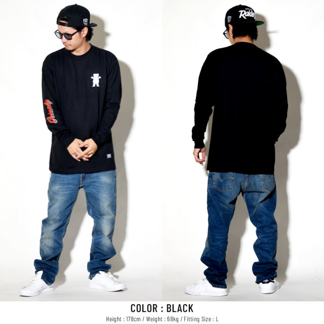 Grizzly Griptape グリズリーグリップテープ 長袖Tシャツ CURSIVEL L/S TEE GMD1802P01