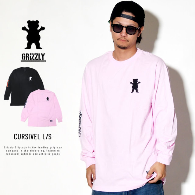 Grizzly Griptape グリズリーグリップテープ 長袖Tシャツ CURSIVEL L/S TEE GMD1802P01