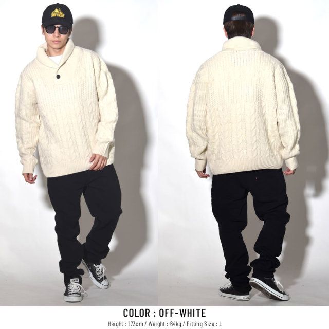 SCHOTT ショット セーター PULLOVER CABLE SWEATER SW1819
