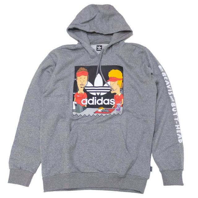 adidas Skateboarding アディダス スケートボーディング スウェットプルオーバーパーカー BEAVIS & BUTTHEAD HOODIE DU2859