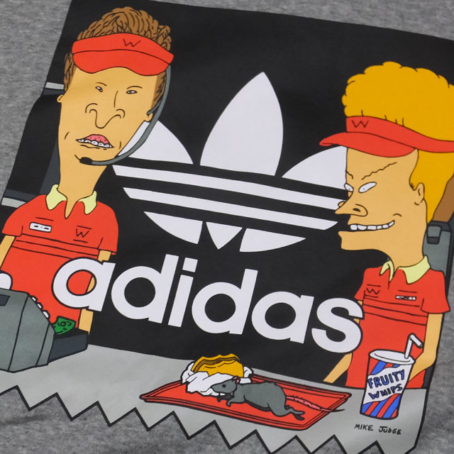 adidas Skateboarding アディダス スケートボーディング スウェットプルオーバーパーカー BEAVIS & BUTTHEAD HOODIE DU2859