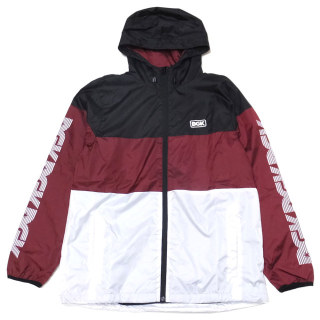 DGK ディージーケー ウィンドブレーカー TRIPLE CUSTOM HOODED WINDBREAKER BURGUNDY CJL-1002