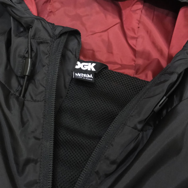 DGK ディージーケー ウィンドブレーカー TRIPLE CUSTOM HOODED WINDBREAKER BURGUNDY CJL-1002