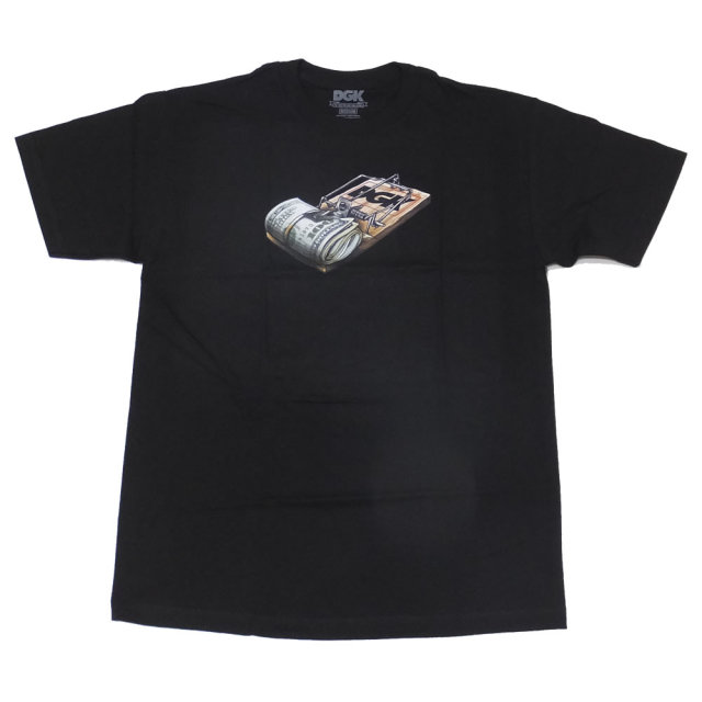 DGK ディージーケー 半袖Tシャツ MIND TRAP TEE BLACK PTM-1075