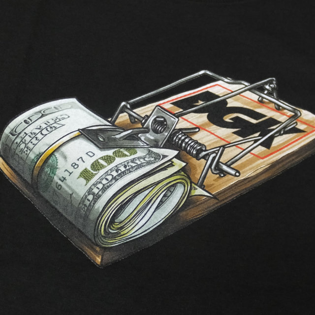 DGK ディージーケー 半袖Tシャツ MIND TRAP TEE BLACK PTM-1075