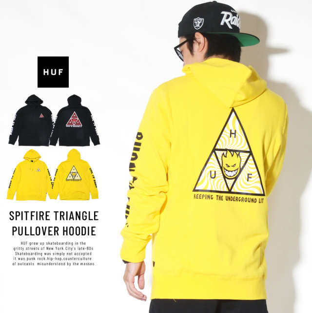 HUF ハフ プルオーバーパーカー SPITFIRE TRIANGLE PULLOVER HOODIE PF00128