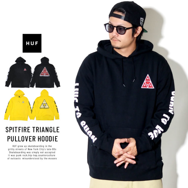 HUF ハフ プルオーバーパーカー SPITFIRE TRIANGLE PULLOVER HOODIE PF00128