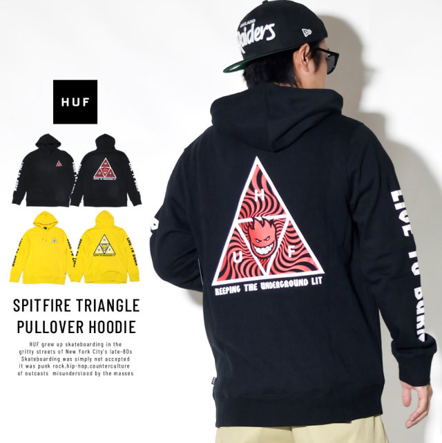 HUF ハフ プルオーバーパーカー SPITFIRE TRIANGLE PULLOVER HOODIE PF00128