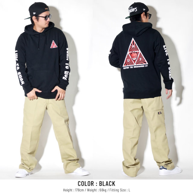 HUF ハフ プルオーバーパーカー SPITFIRE TRIANGLE PULLOVER HOODIE PF00128