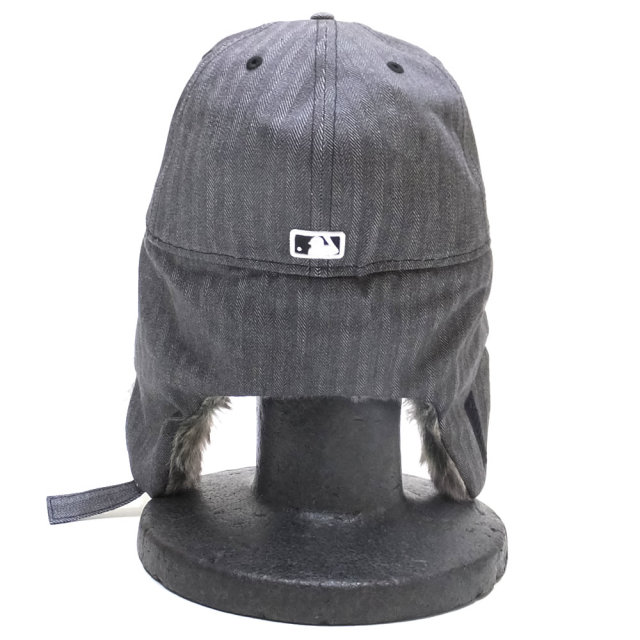 NEW ERA ニューエラ フラットバイザーキャップ 59FIFTY ドッグイヤー ニューヨーク・ヤンキース ヘリンボーンデニム ブラック×ホワイト 11855438