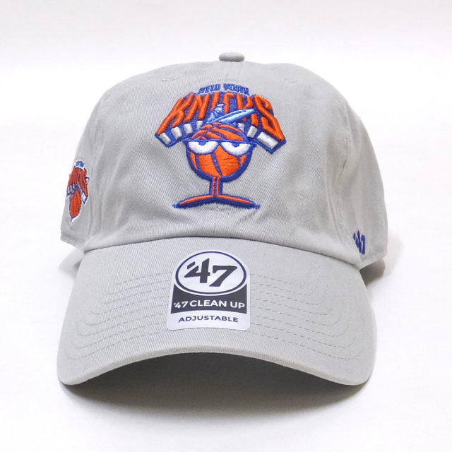 47BRAND フォーティーセブンブランド カーブバイザーキャップ KNICKS 47 CLEAN UP KX-RGWSD06GWS-GY