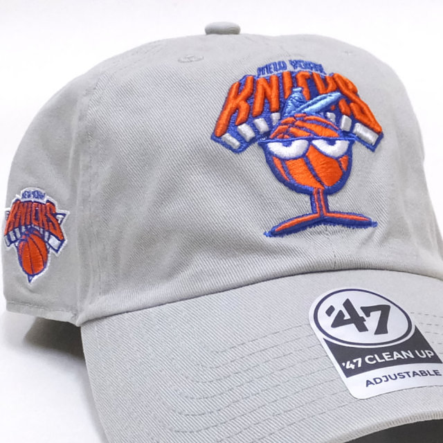 47BRAND フォーティーセブンブランド カーブバイザーキャップ KNICKS 47 CLEAN UP KX-RGWSD06GWS-GY