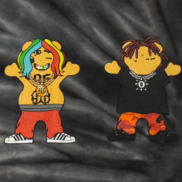 Grizzly Griptape グリズリーグリップテープ 長袖Tシャツ LIL' RAPPERS L/S TEE ブラックタイダイ SMB1802P06