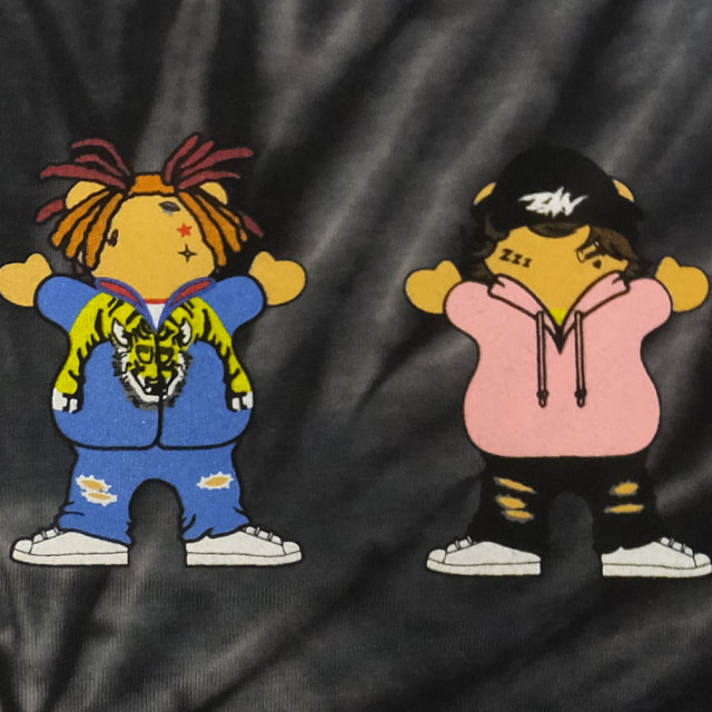 Grizzly Griptape グリズリーグリップテープ 長袖Tシャツ LIL' RAPPERS L/S TEE ブラックタイダイ SMB1802P06