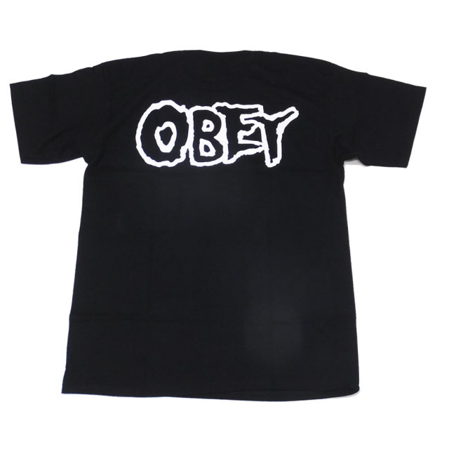 OBEY オベイ コラボ 半袖Tシャツ OBEY MISFITS FIEND CLUB SKULLS TEE 163082053