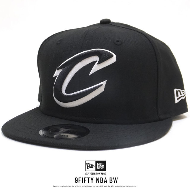 NEW ERA ニューエラ フラットバイザーキャップ 9FIFTY クリーブランド・キャバリアーズ ブラック×ホワイト 11876727