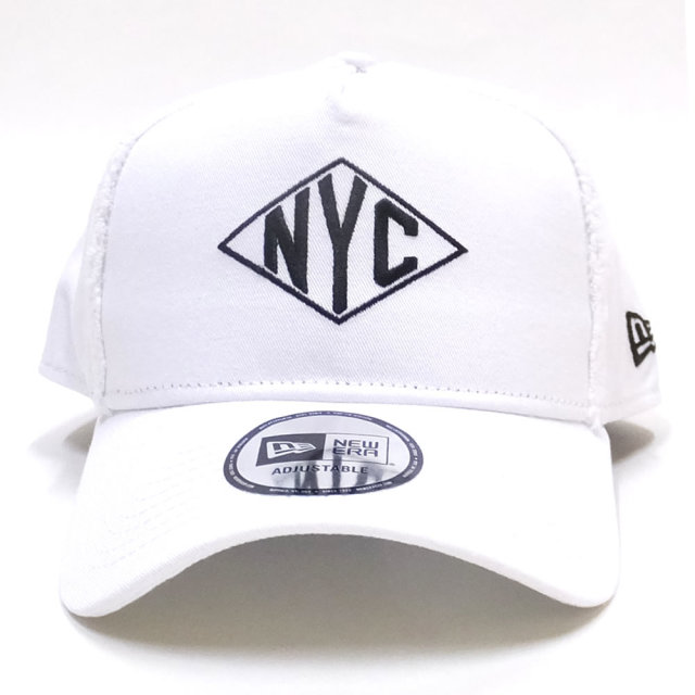 NEW ERA ニューエラ カーブバイザーキャップ 9FORTY Aフレーム ダイヤモンドNYC ホワイト×ブラック 11876730
