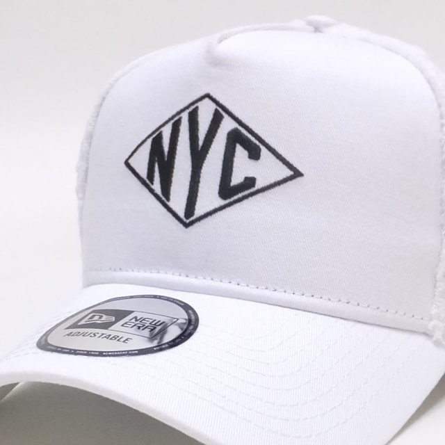 NEW ERA ニューエラ カーブバイザーキャップ 9FORTY Aフレーム ダイヤモンドNYC ホワイト×ブラック 11876730