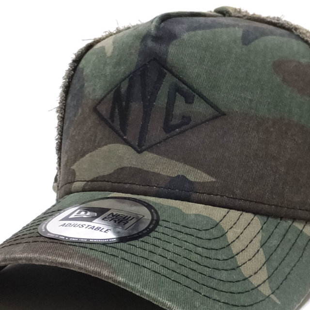 NEW ERA ニューエラ カーブバイザーキャップ 9FORTY Aフレーム ダイヤモンドNYC ウッドランドカモ×ブラック 11876731