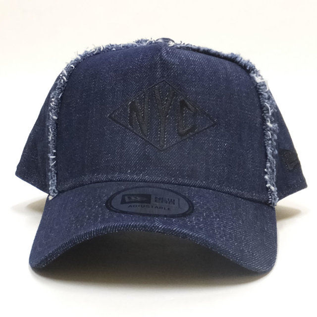 NEW ERA ニューエラ カーブバイザーキャップ 9FORTY Aフレーム ダイヤモンドNYC インディゴデニム×ブラック 11876733