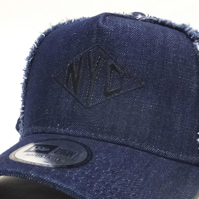 NEW ERA ニューエラ カーブバイザーキャップ 9FORTY Aフレーム ダイヤモンドNYC インディゴデニム×ブラック 11876733