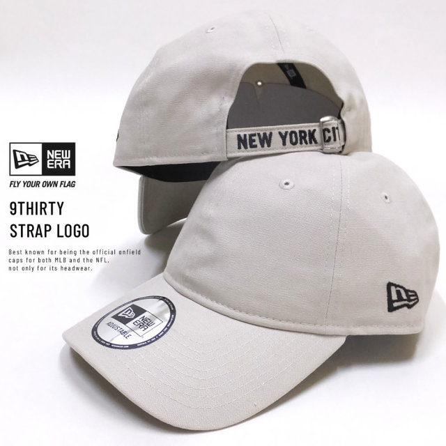 NEW ERA ニューエラ カーブバイザーキャップ 9THIRTY ストラップロゴ NEW YORK CITY ダックストーン 11876736