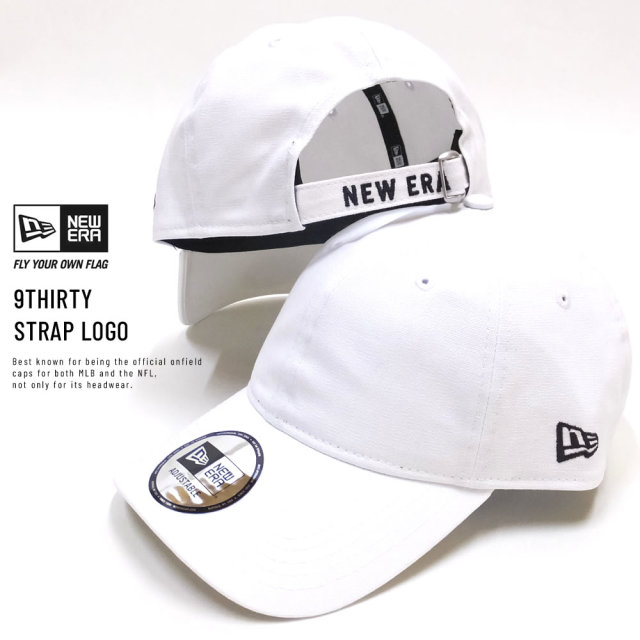 NEW ERA ニューエラ カーブバイザーキャップ 9THIRTY ストラップロゴ NEW ERA ダックホワイト 11876738