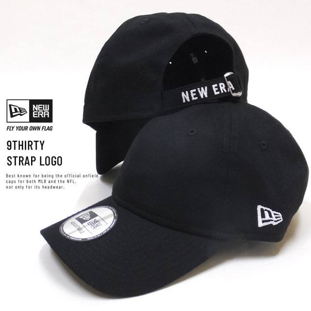 NEW ERA ニューエラ カーブバイザーキャップ 9THIRTY ストラップロゴ NEW ERA ダックブラック 11876740