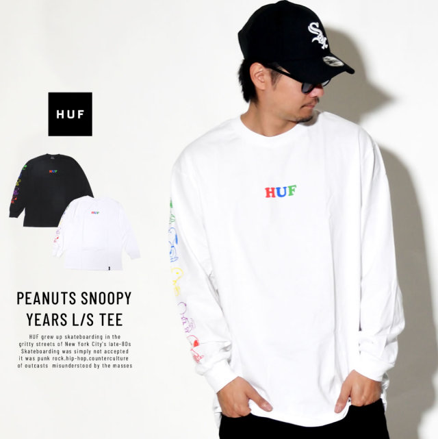 HUF ハフ 長袖Tシャツ PEANUTS SNOOPY YEARS L/S TEE TS00642